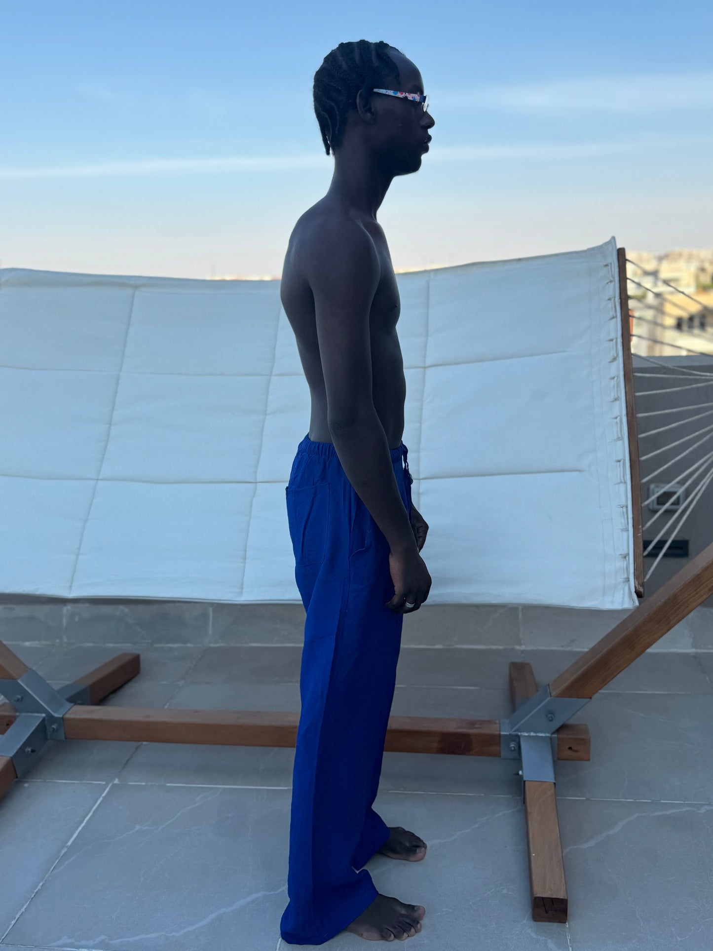 blue linen