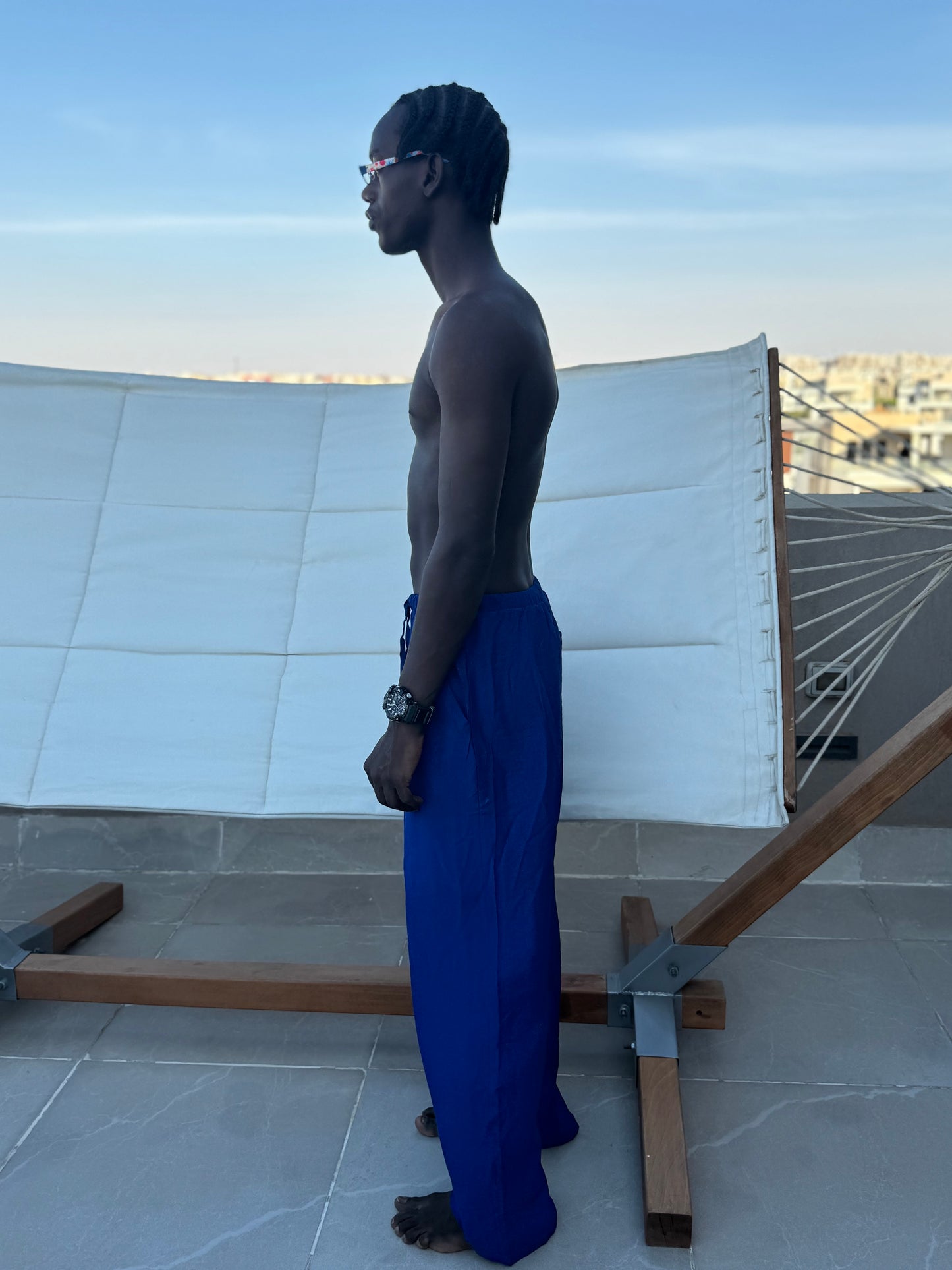 blue linen