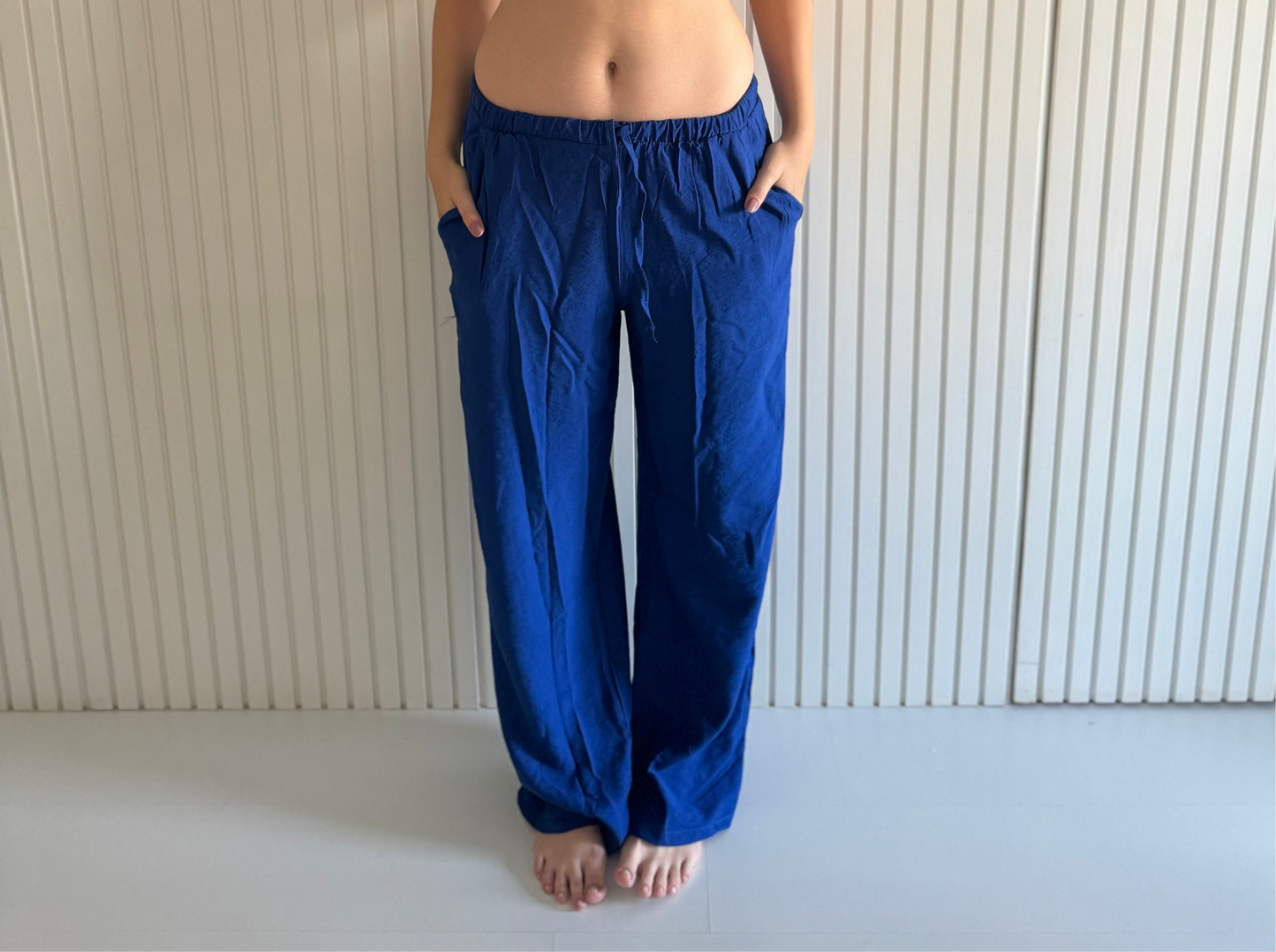 blue linen