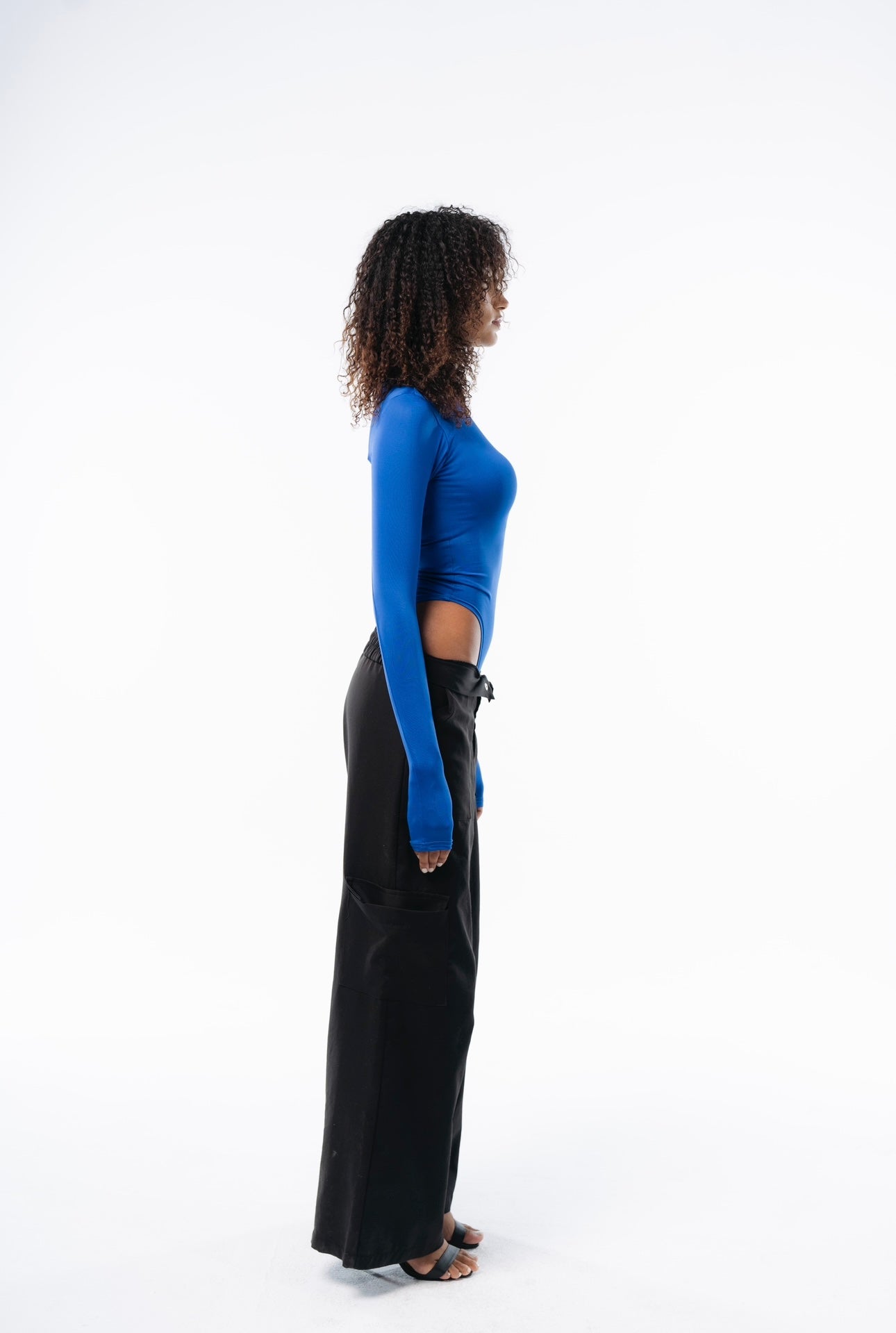 Long sleeves blue bodysuit