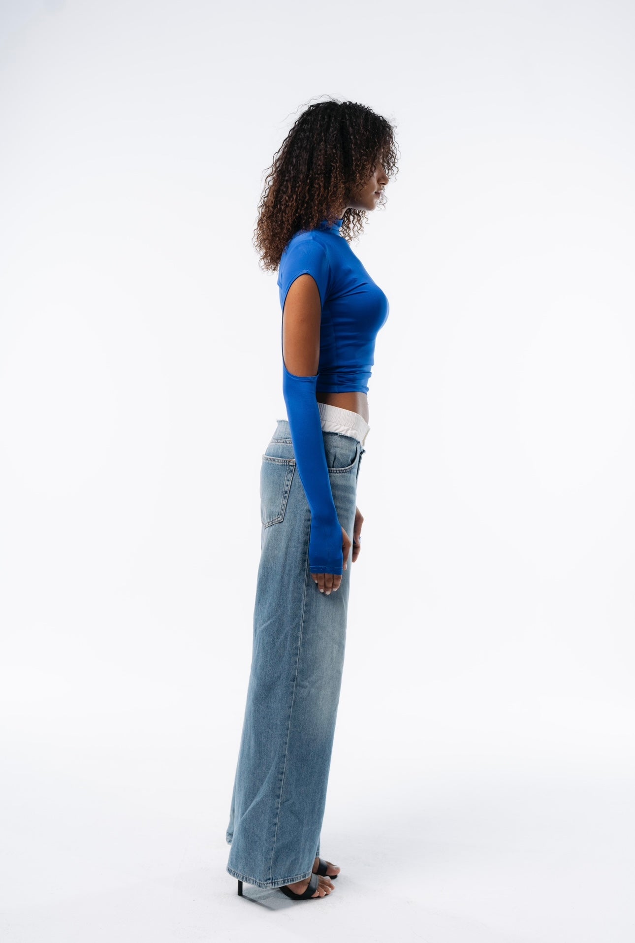 Blue cut it sleeves