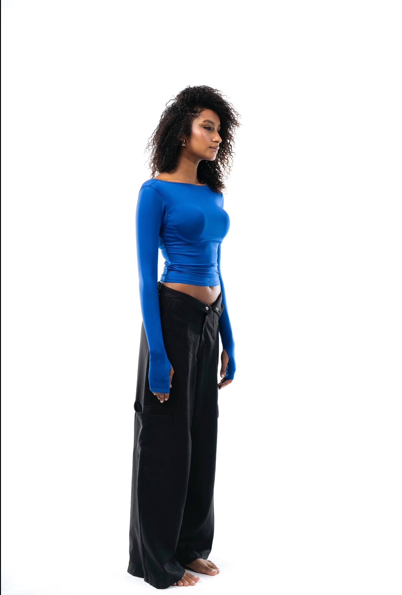 Blue backless OG long sleeves