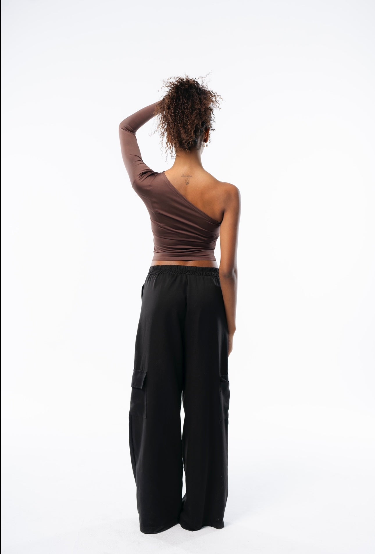 Brown one shoulder on