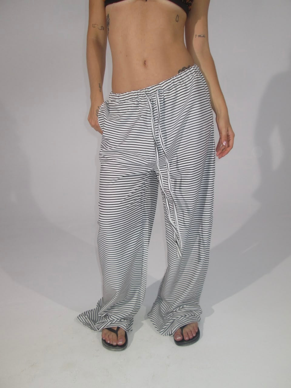 Black & White Striped Pants