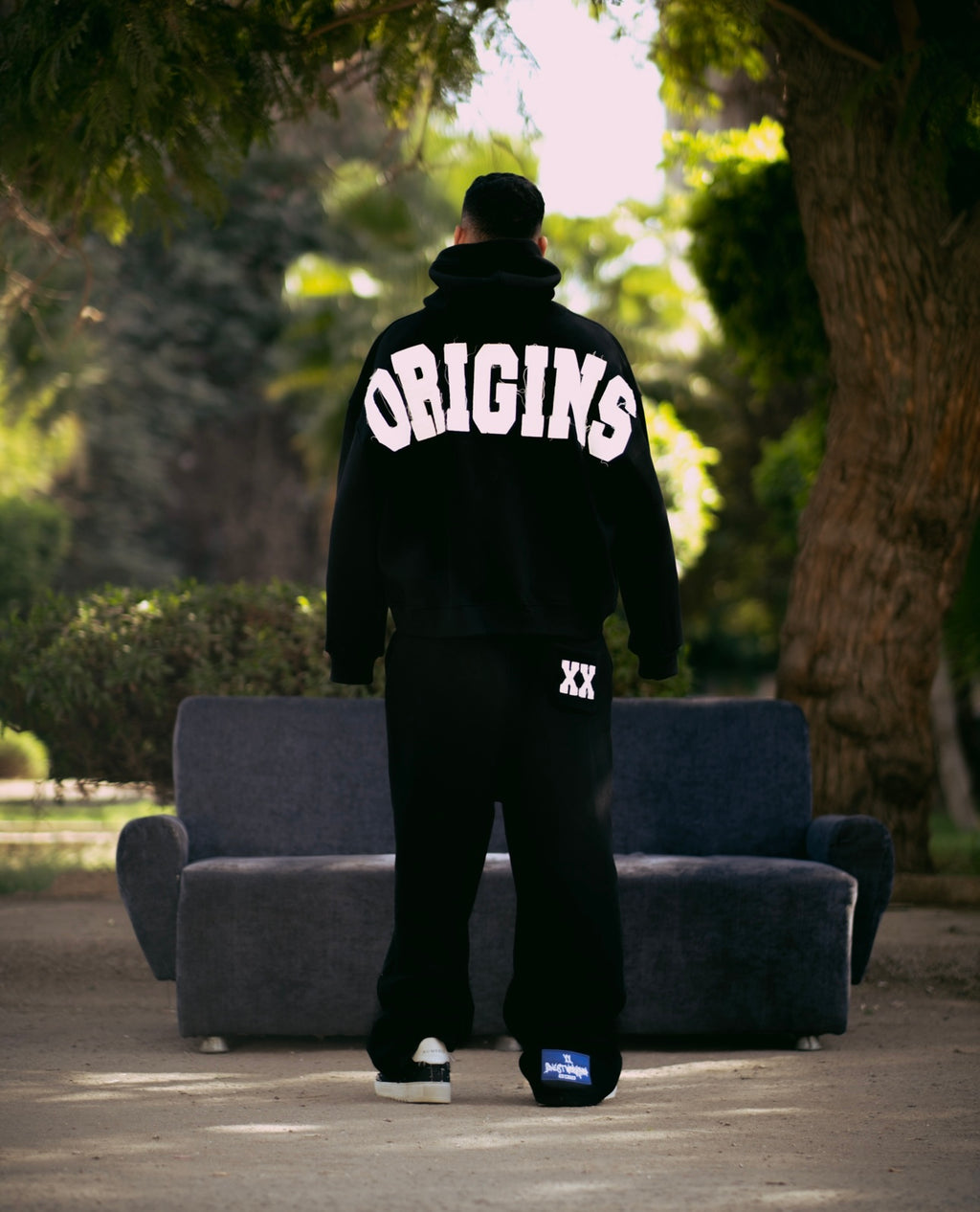 Origins black hoodie