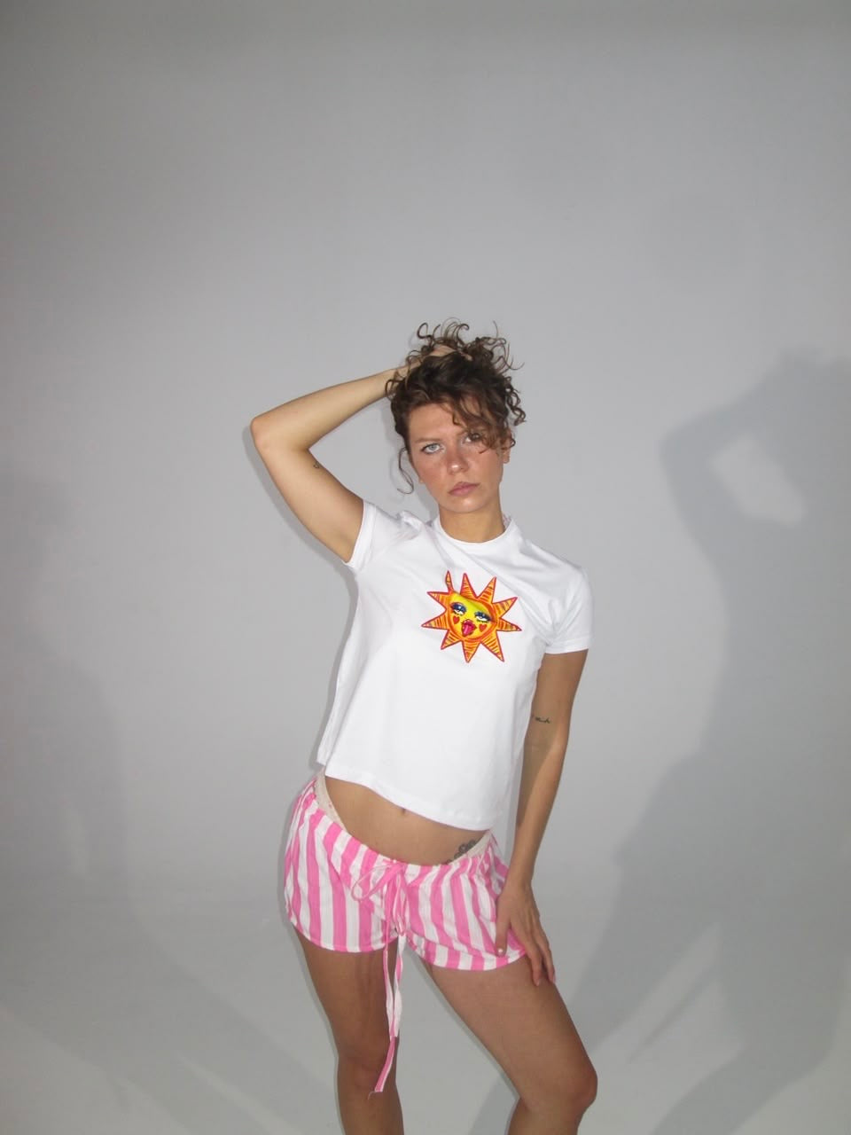 Pink Striped Shorts