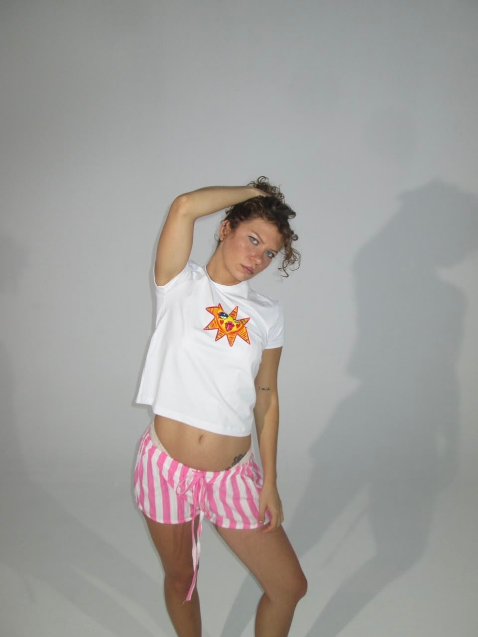 Pink Striped Shorts