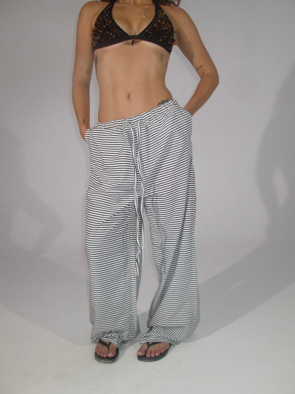 Black & White Striped Pants