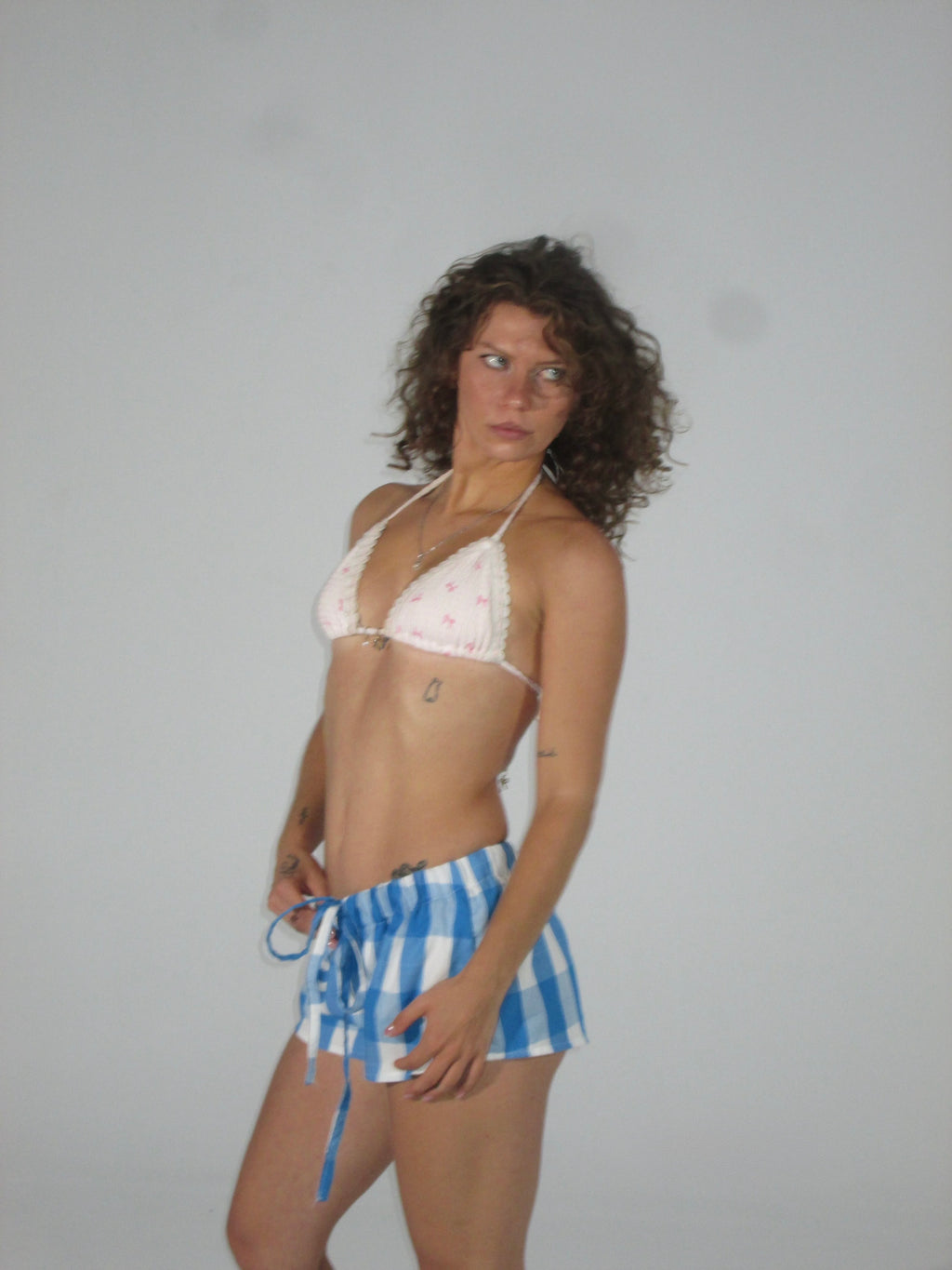 Blue Patterned Shorts