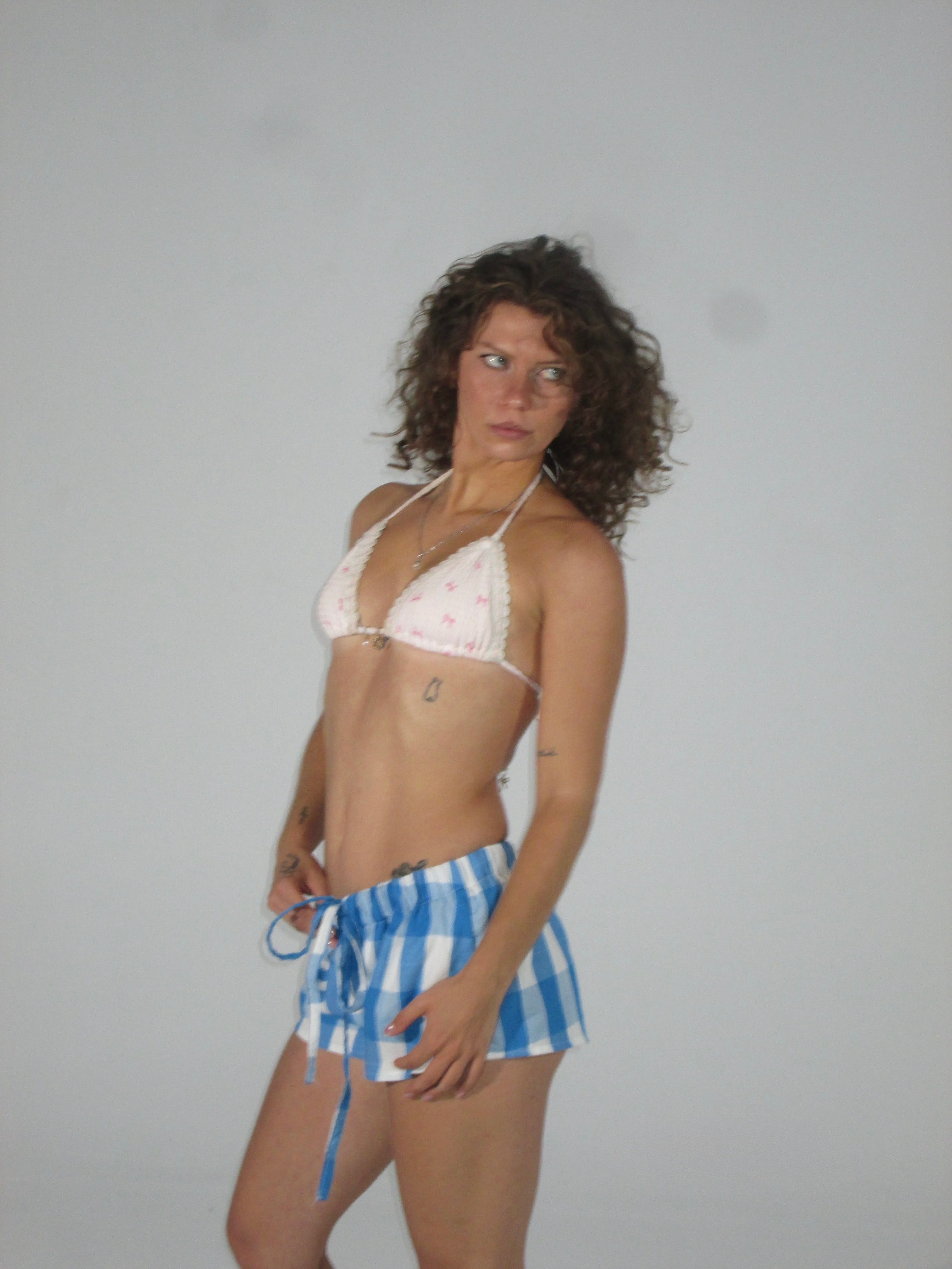 Blue Patterned Shorts