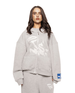 TWS gray zipper