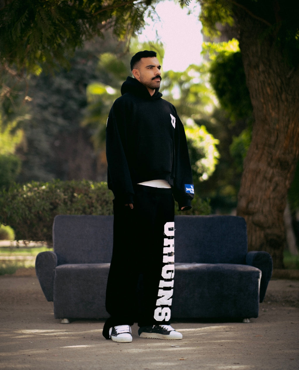 Origins black hoodie