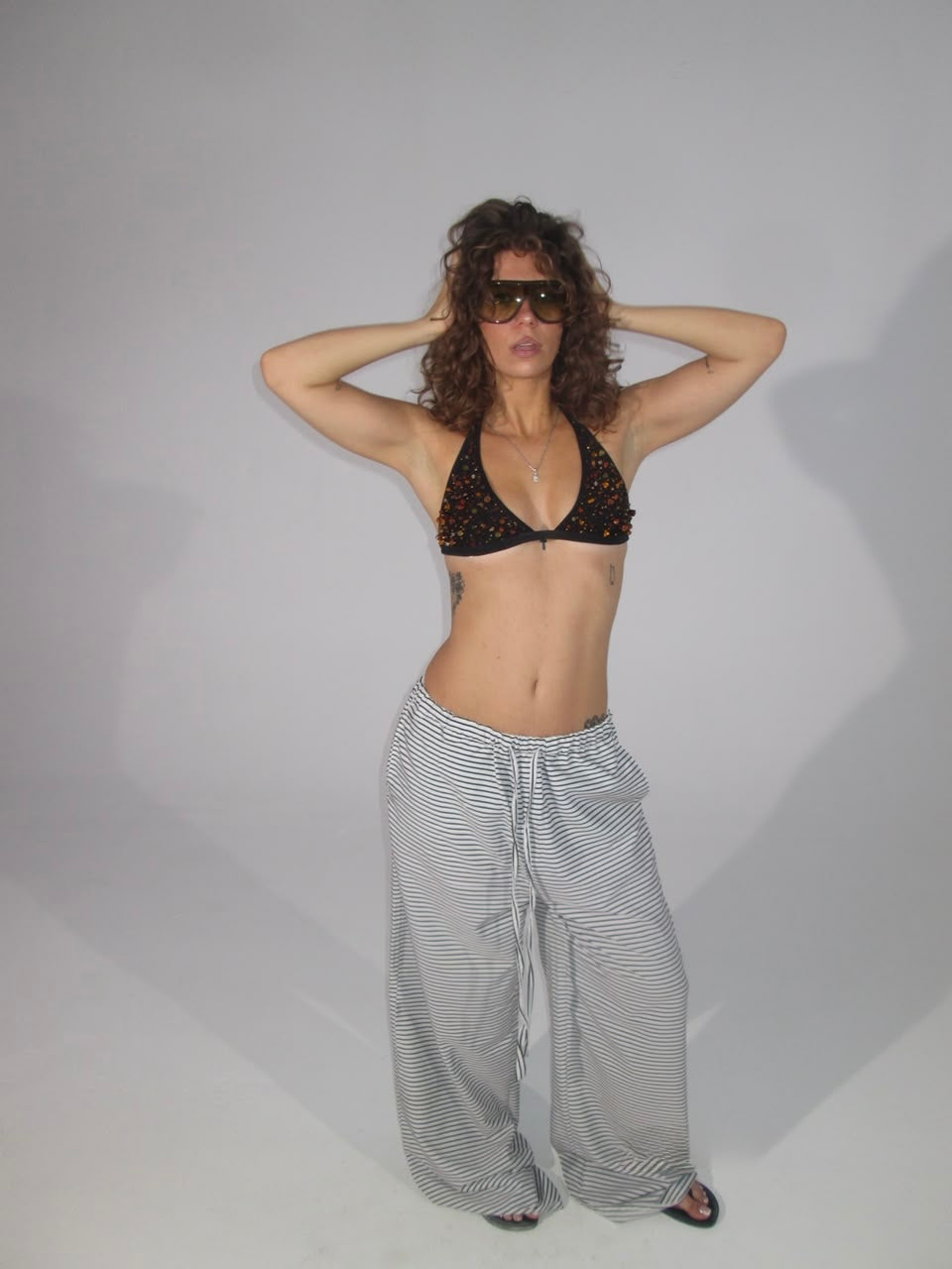 Black & White Striped Pants