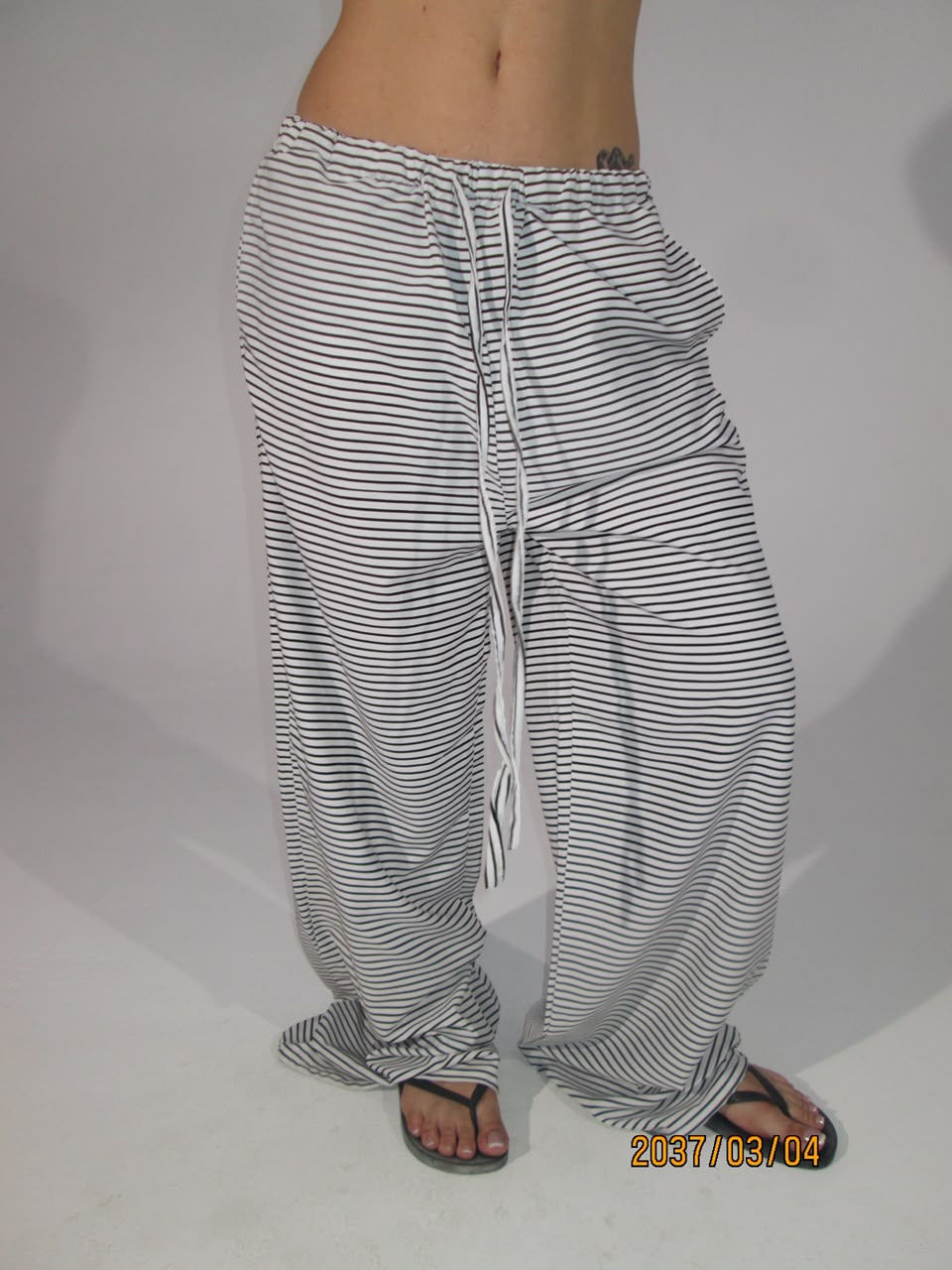 Black & White Striped Pants