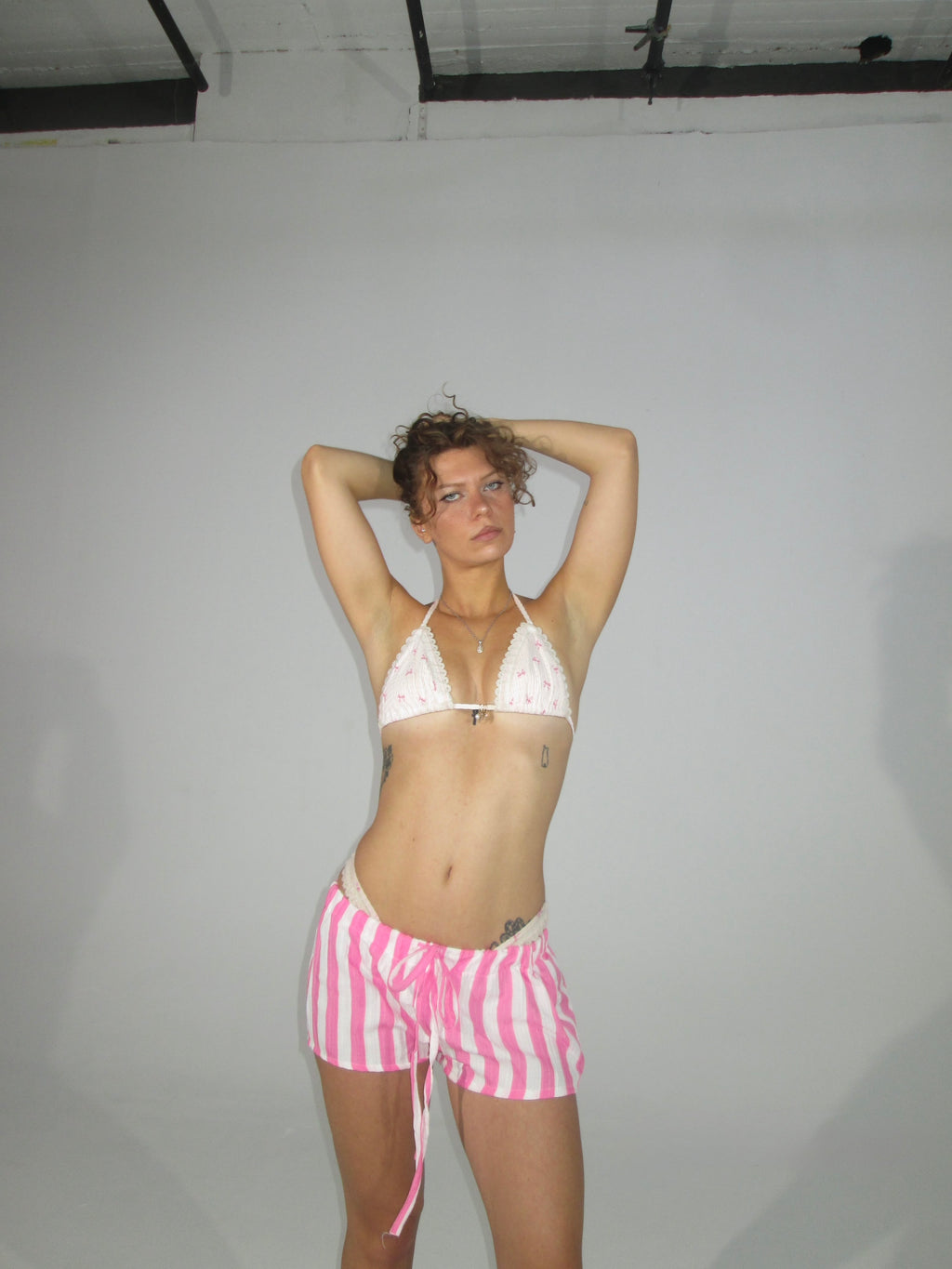 Pink Striped Shorts