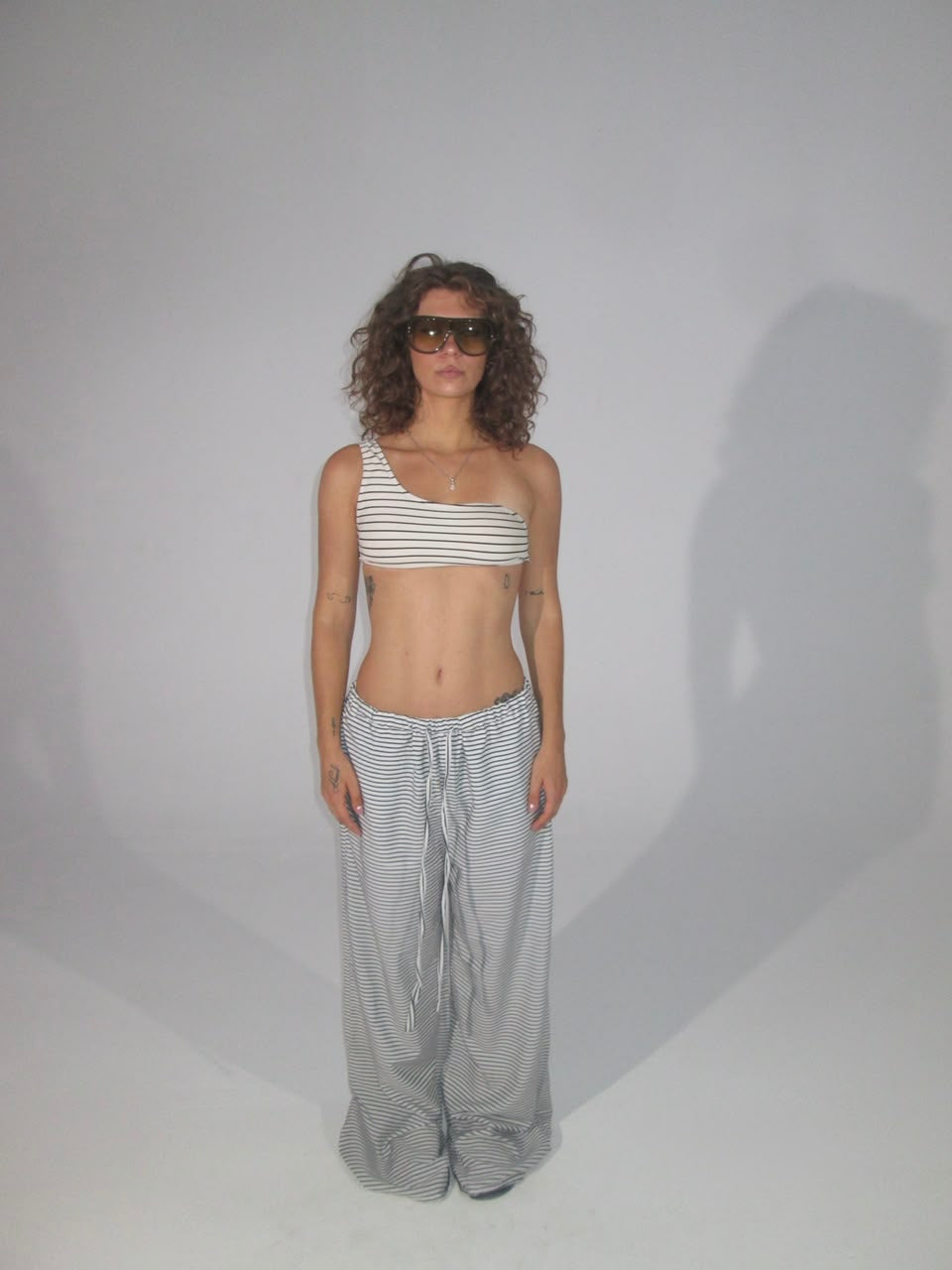 Black & White Striped Pants