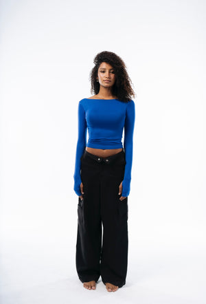 Blue backless OG long sleeves