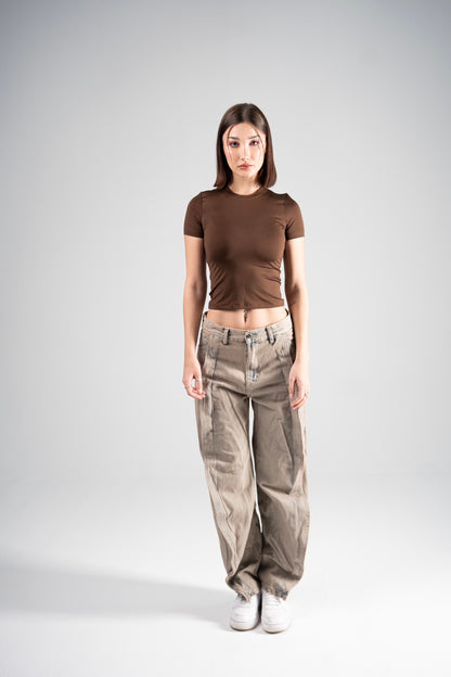 drop VII b-basic top Brown