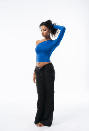 Blue one shoulder on
