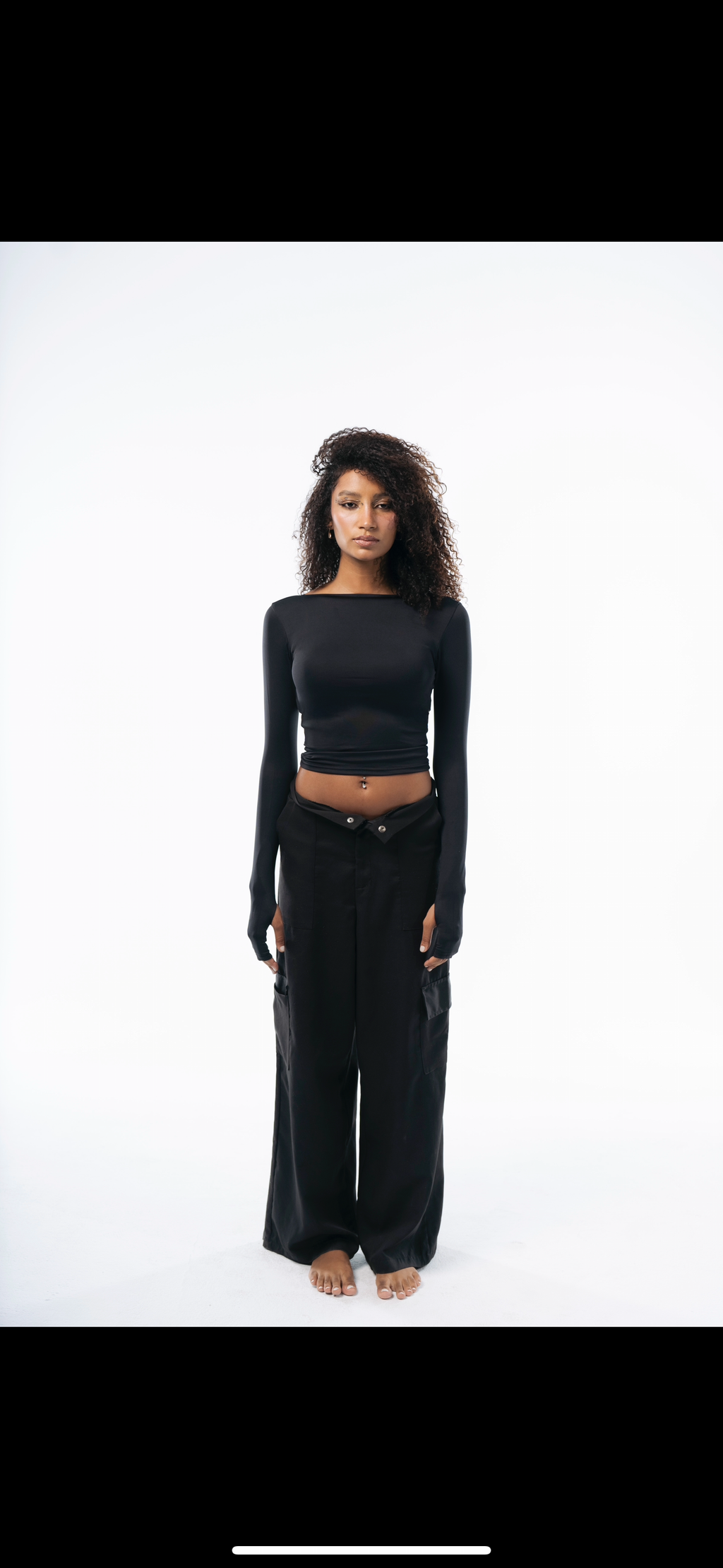 Black backless OG long sleeves