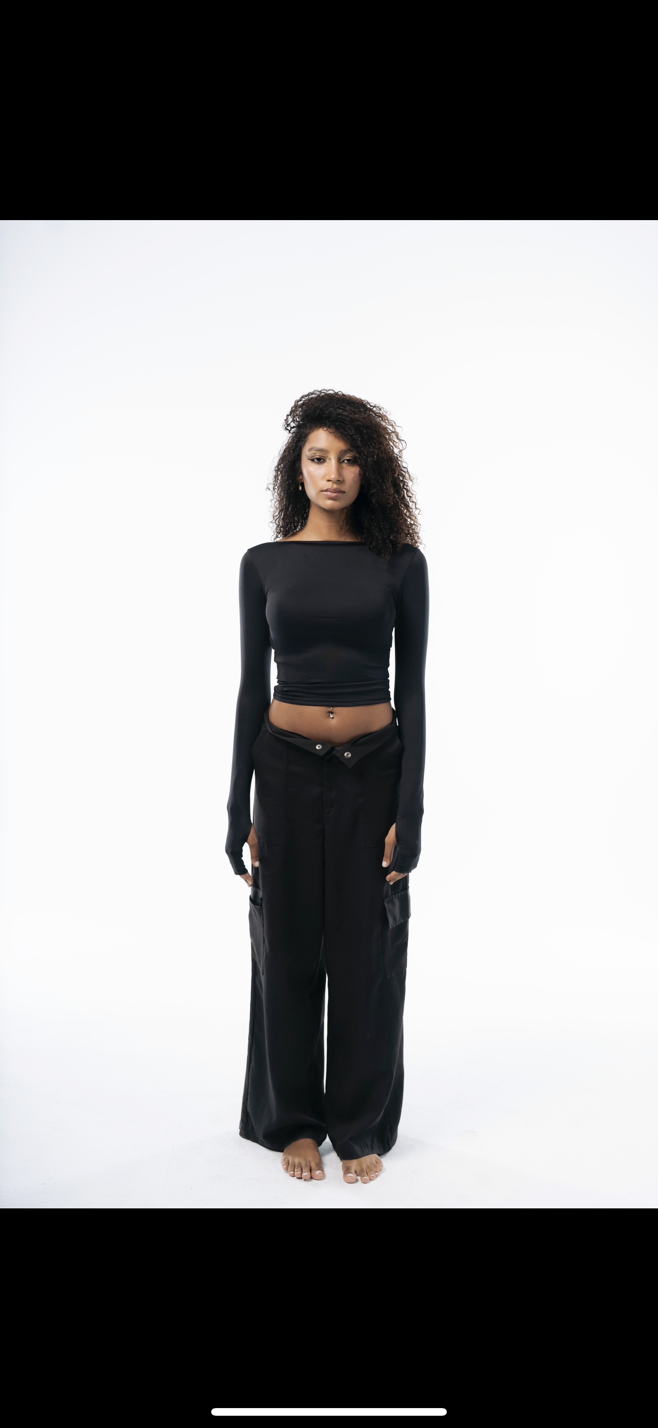 Black backless OG long sleeves