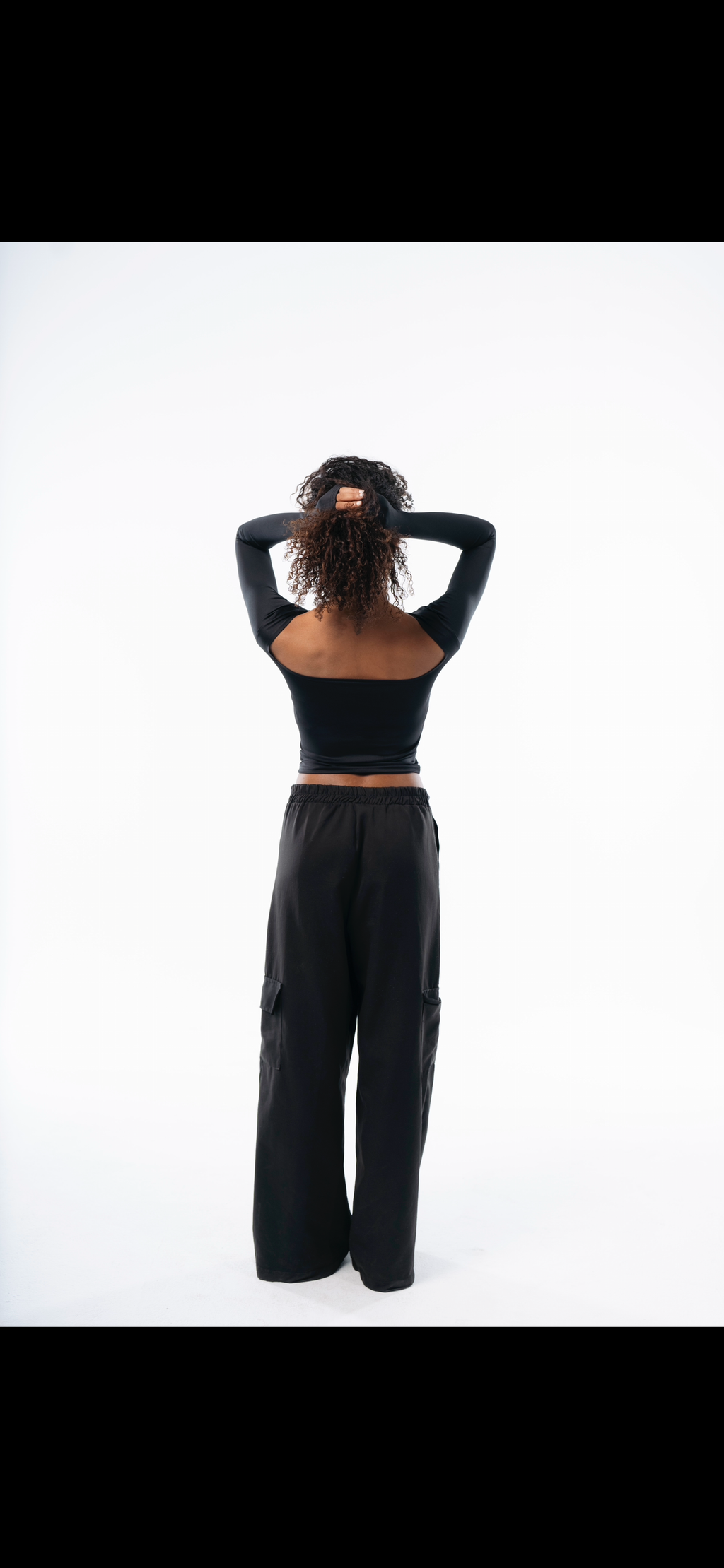 Black backless OG long sleeves