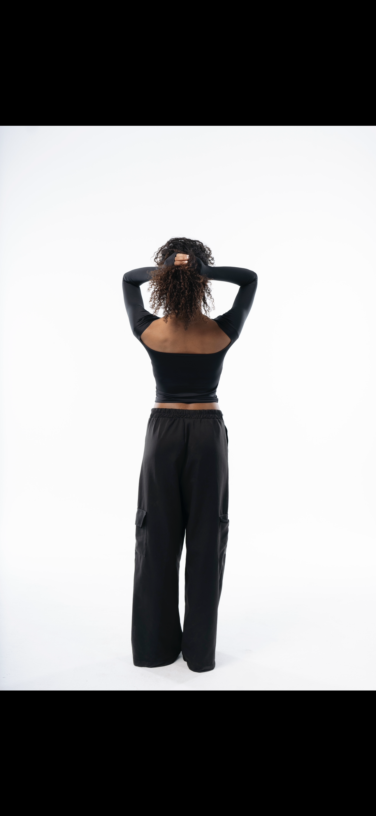 Black backless OG long sleeves
