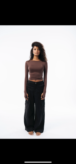Brown backless OG long sleeves